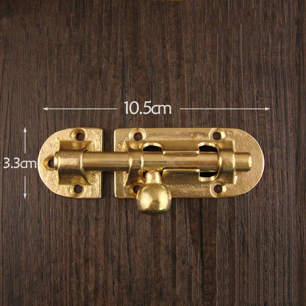 TEmkin Pernos de Puerta de latón, Accesorios de Hardware Chinos Antiguos, Cerradura de Pernos de Puerta de Madera, herrajes para Muebles (D), 1 ud.
