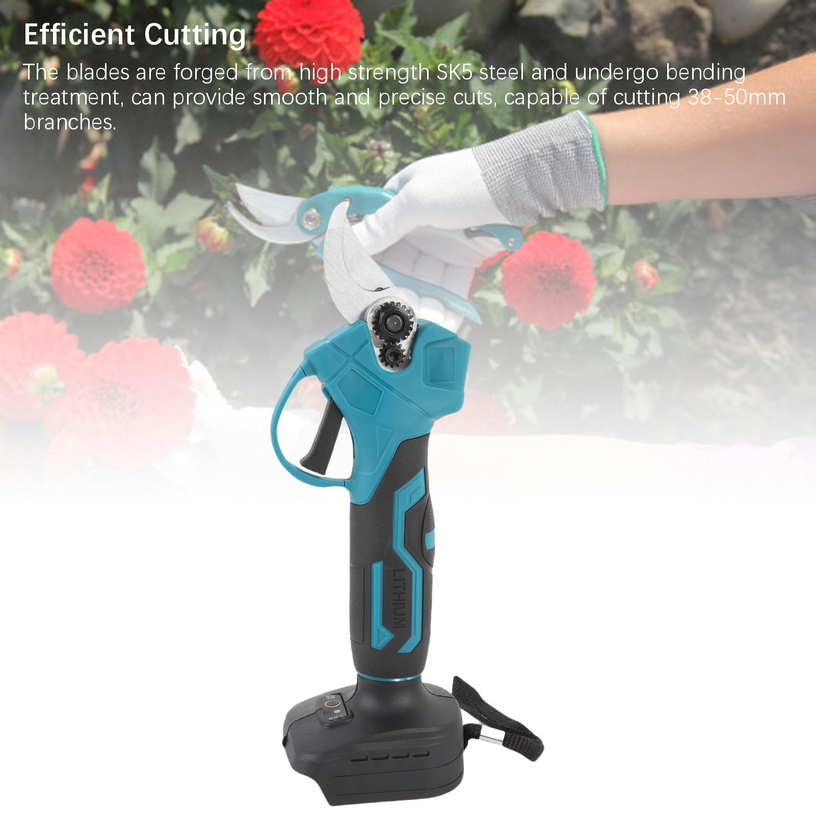 Naroote Potatore Elettrico a Batteria Potente Utensile da Taglio Leggero Ed Efficiente per Frutteto Agricolo da Giardino 38-50 Mm