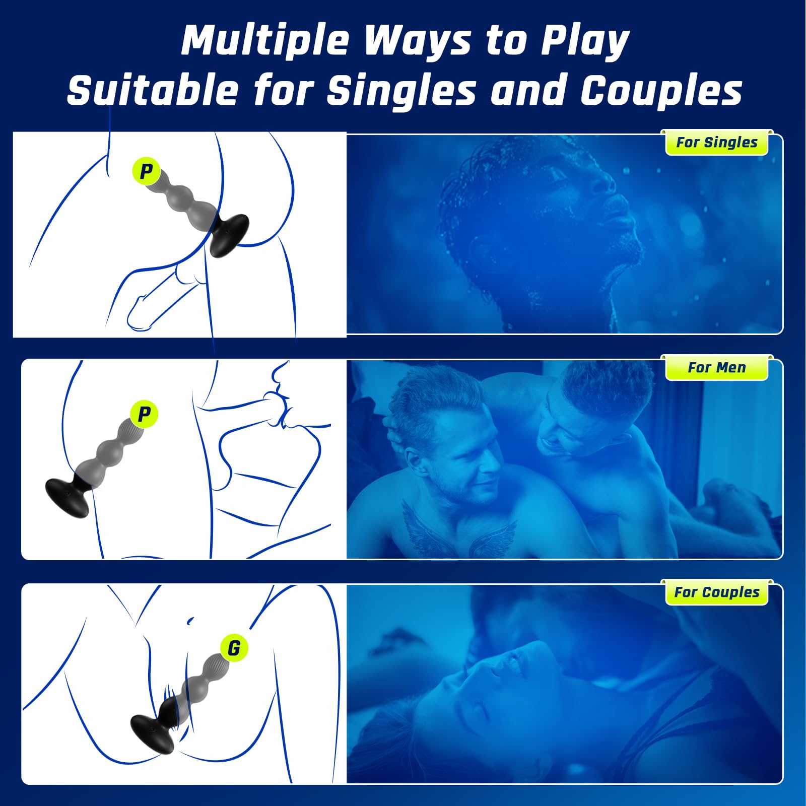 BEISAR Prostate Massager Anal Vibrator Thrusting Vibrating 7 Modes with Cock Ring Anal Plug Anal Sex Toys P Spot Massager Male Sex Toys for Men Dildos Women Couples AI Sync Remote Control Anal Beads: Small Black