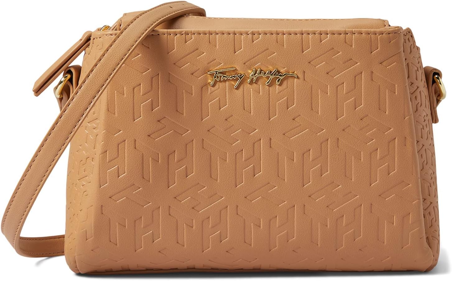 Tommy Hilfiger Simone Crossbody Embossed PVC Tannin One Size