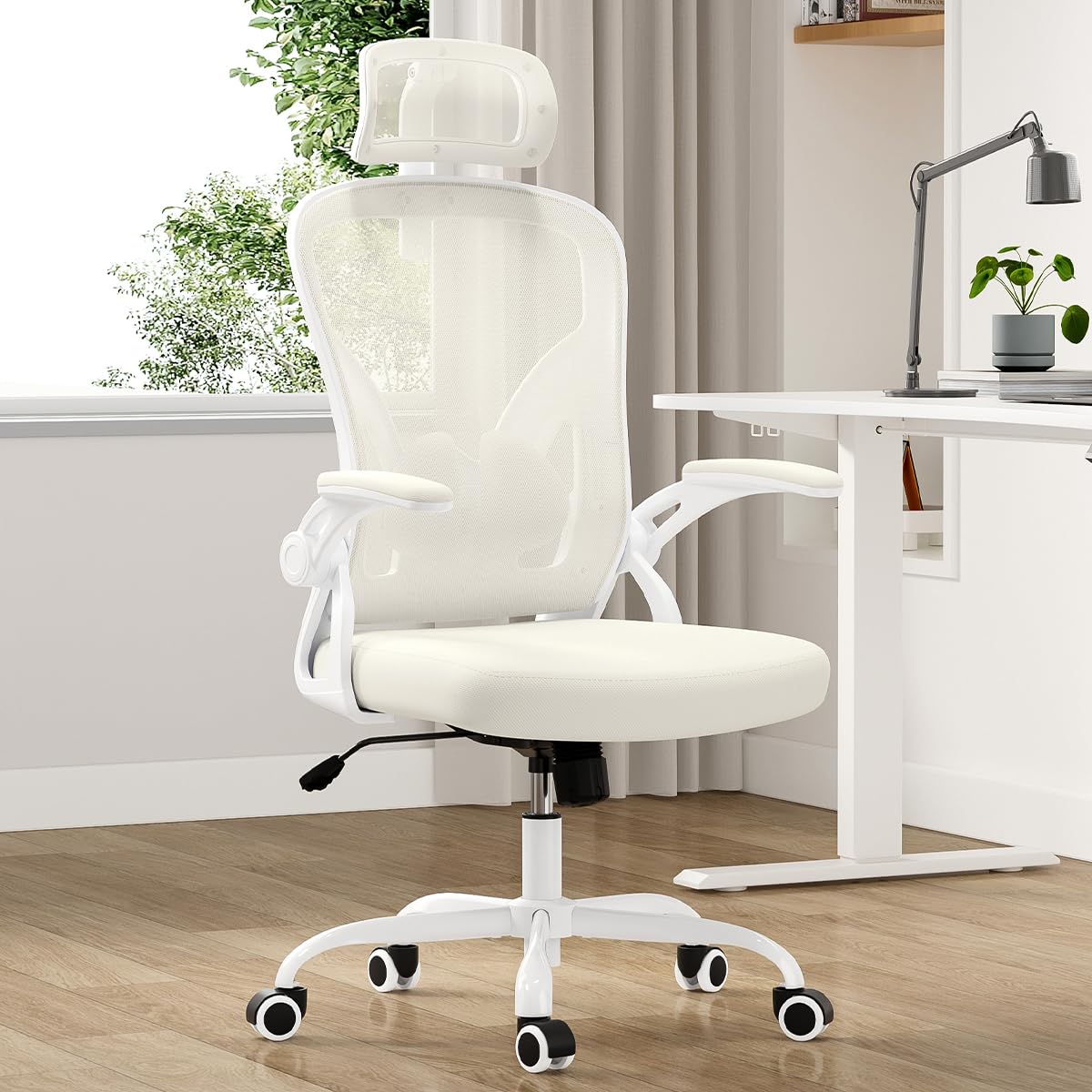Mesh Ergonomic Office Chair Home Office Desk Chair with Headrest High Back Computer Chair Breathable Swivel Task Chair