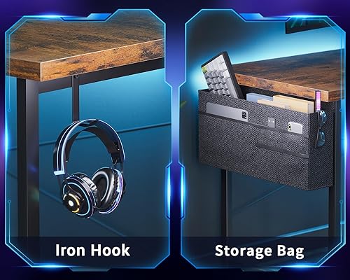 Miniatura 5 de ODK L Shaped Desk, 66" Computer Corner Desk, Gaming Desk, Home Office Writing Desk with Monitor Shelf, Space-Saving Workstation Desk, Modern Simple