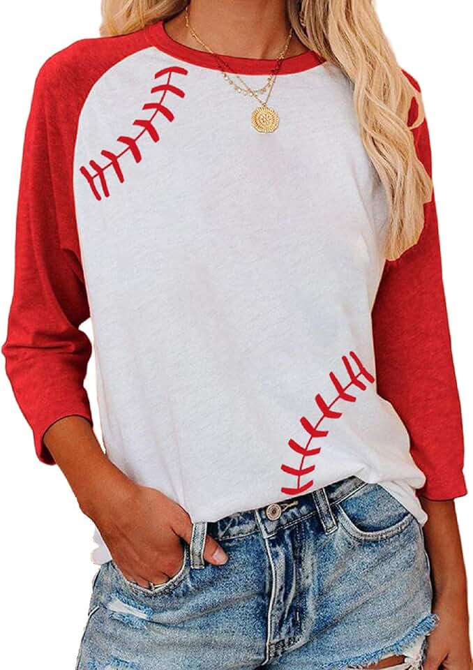 Amazon.com: red baseball shirt
