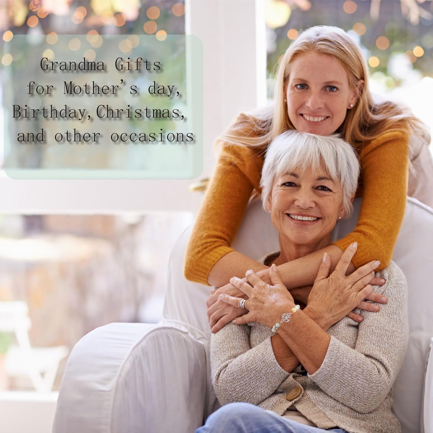 Gifts for Women Birthday Unique,Life-Tree Natural Amazon Stone Bracelet,Gifts for Grandma,Christmas Mothers Day Gift for Grandma Grandmother Nana Mimi Yaya Memaw - Image 7