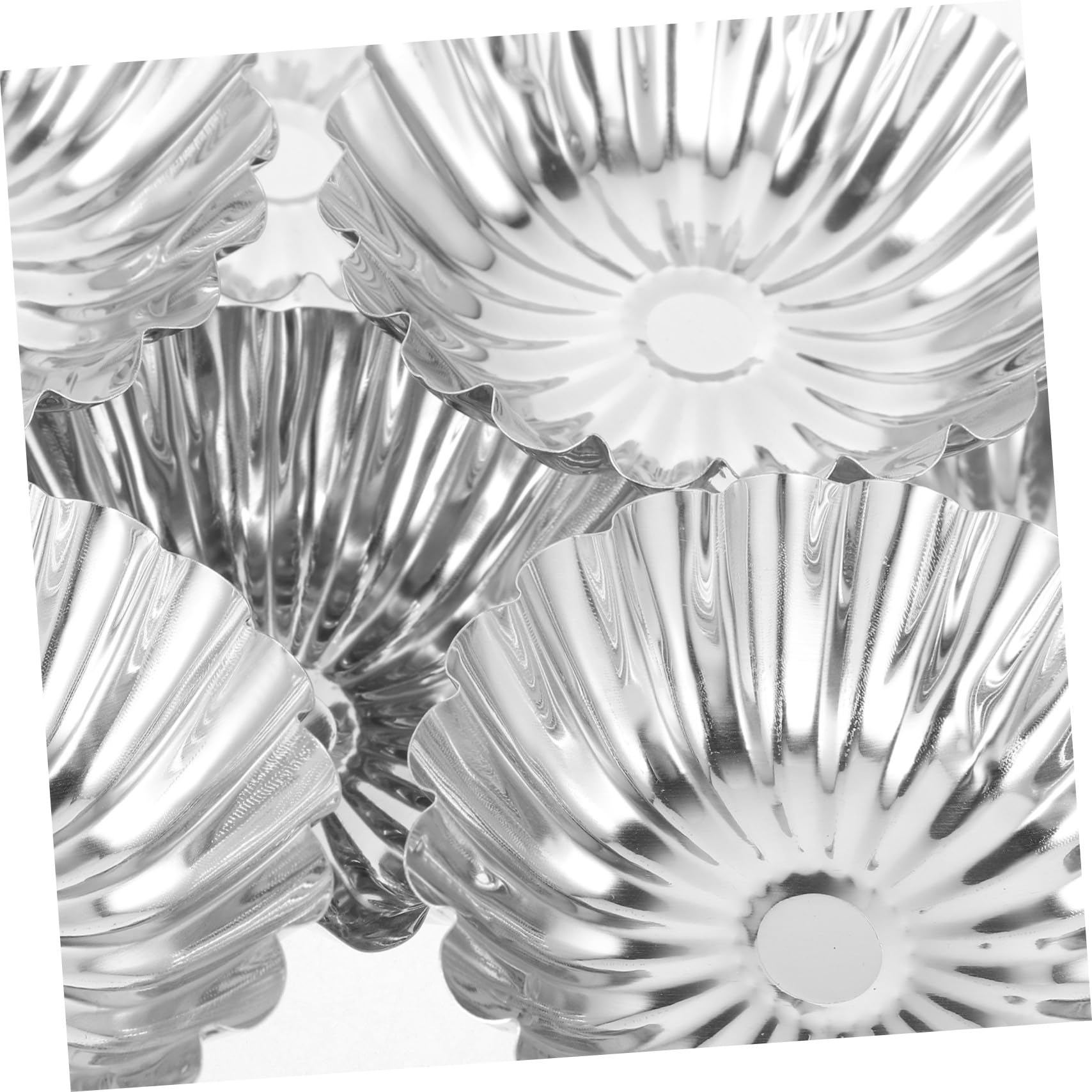 50 piezas Molde para Tartaletas de Huevo de Acero Inoxidable Moldes Creativos para Muffins y Pudín Antiadherentes Resistentes Altas Temperaturas para Repostería Casera