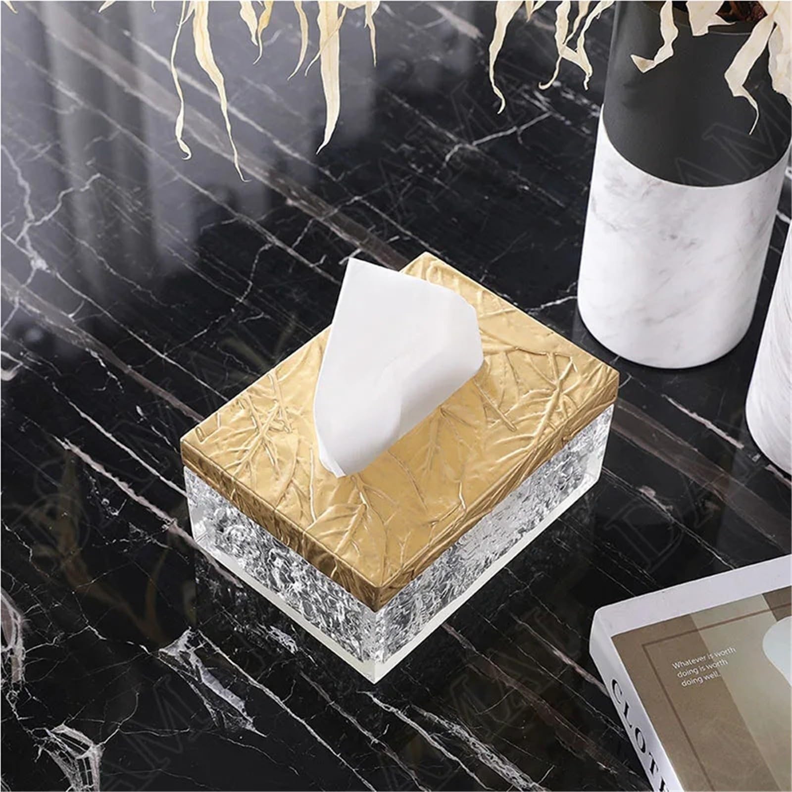 Fazzoletti di Carta Box Scatola for fazzoletti in resina di cristallo