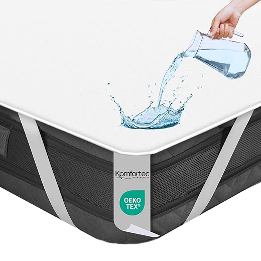 Komfortec Waterproof 200x200cm Mattress Protector – White