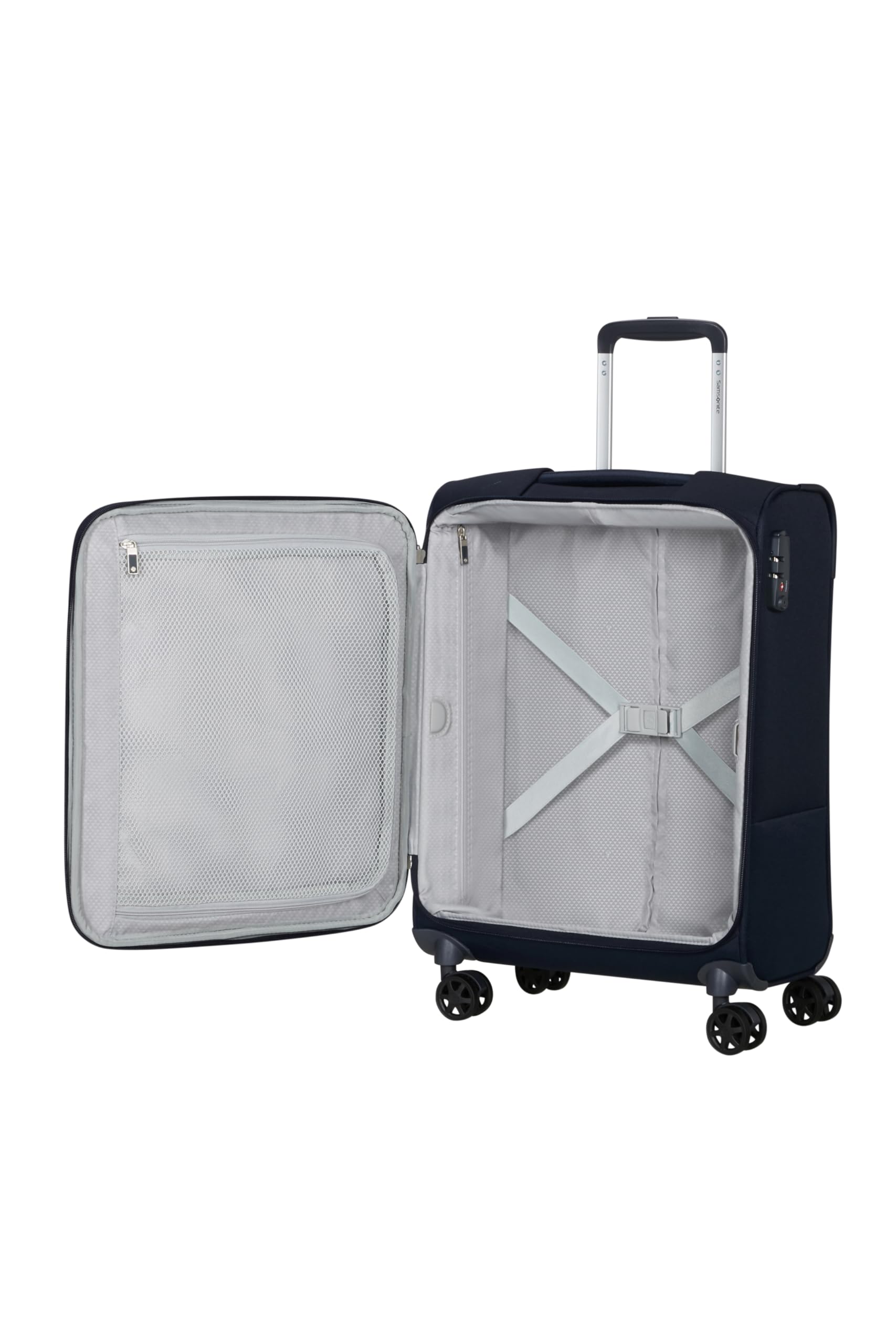 Samsonite Base Boost Facelift - Bagaż Podręczny 55 x 40 x 20 cm, Miękka Walizka Kabinowa Odpowiednia dla Większości Linii Lotniczych, w tym Ryanair & EasyJet, Zamek TSA, Lekka, 39 L, Ciemny Granatowy