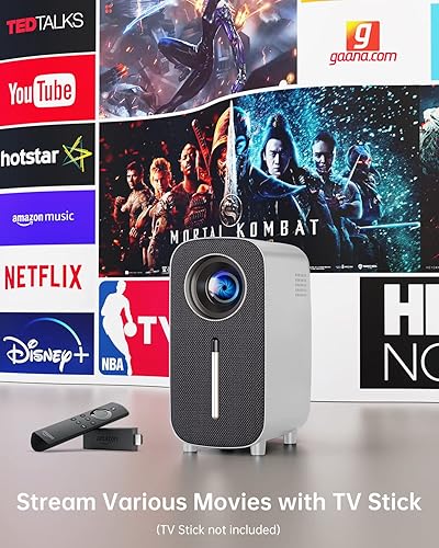 Miniatura 2 de Mini proyector de películas portátil Bluetooth  Proyector HISION 1080P Proyector 4K Home Outdoor TV Proyector 8500L Video Proyector LED Compatible