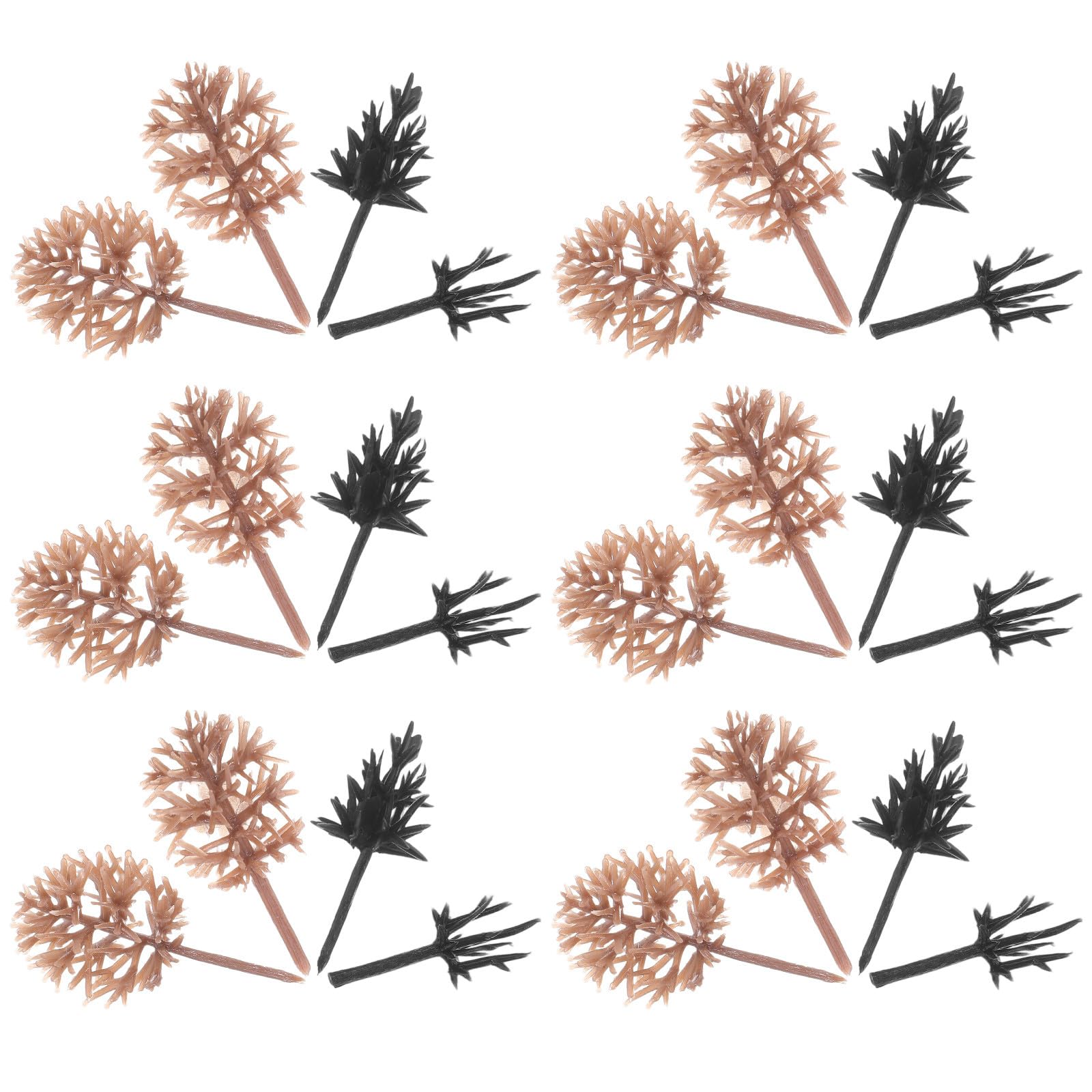 Toyvian Mini-Arbres en Plastique 3 CM pour Diorama et Maquettes Lot D’Arbres Miniatures Variés pour Modélisme Ferroviaire Décor Architectural et Loisirs Créatifs