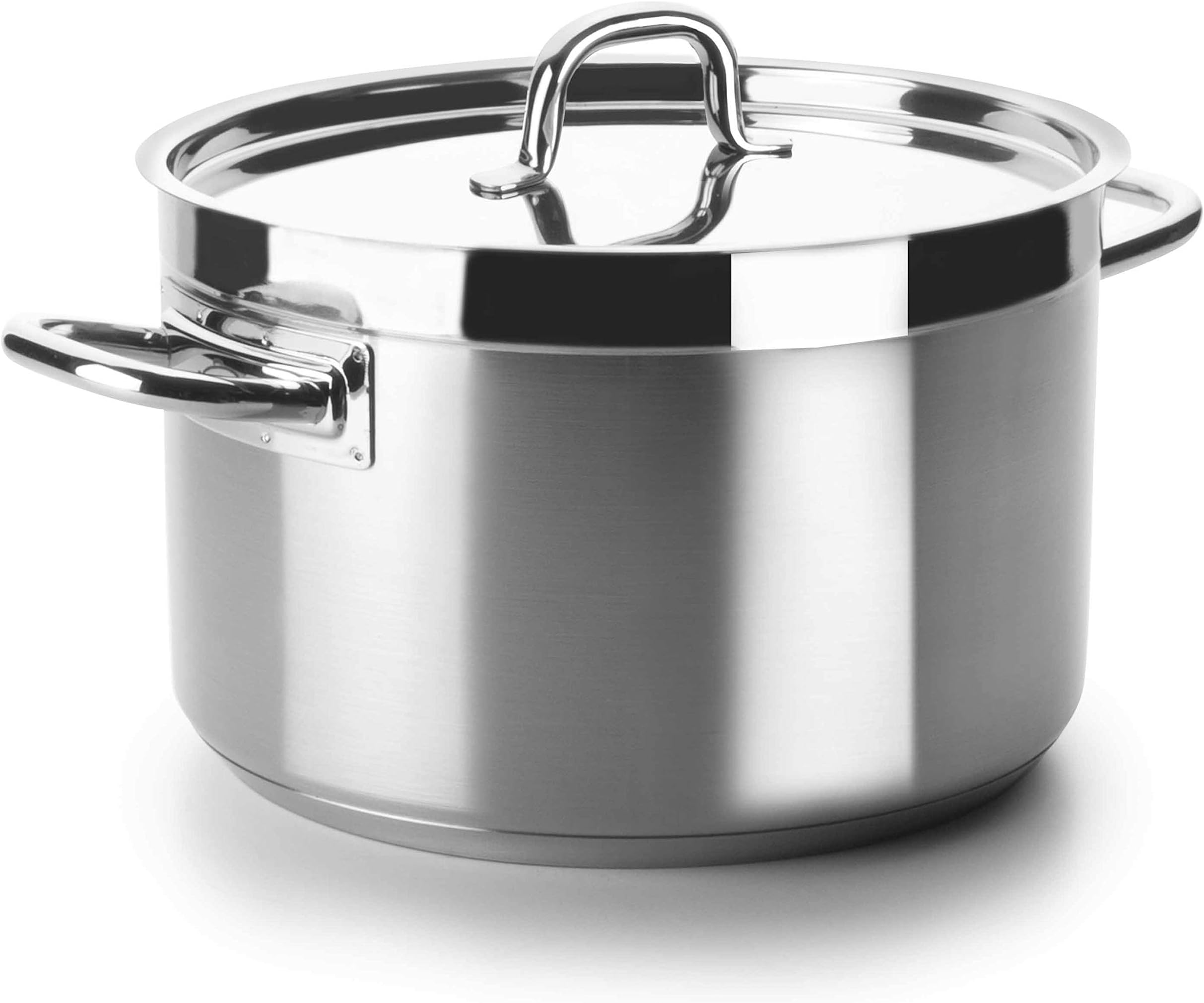 Marmite Professionnelle Lacor Chef Luxe 40 Cm, Inox 18/10, Fond Triple Sandwich, Compatible Induction - Sans Couvercle