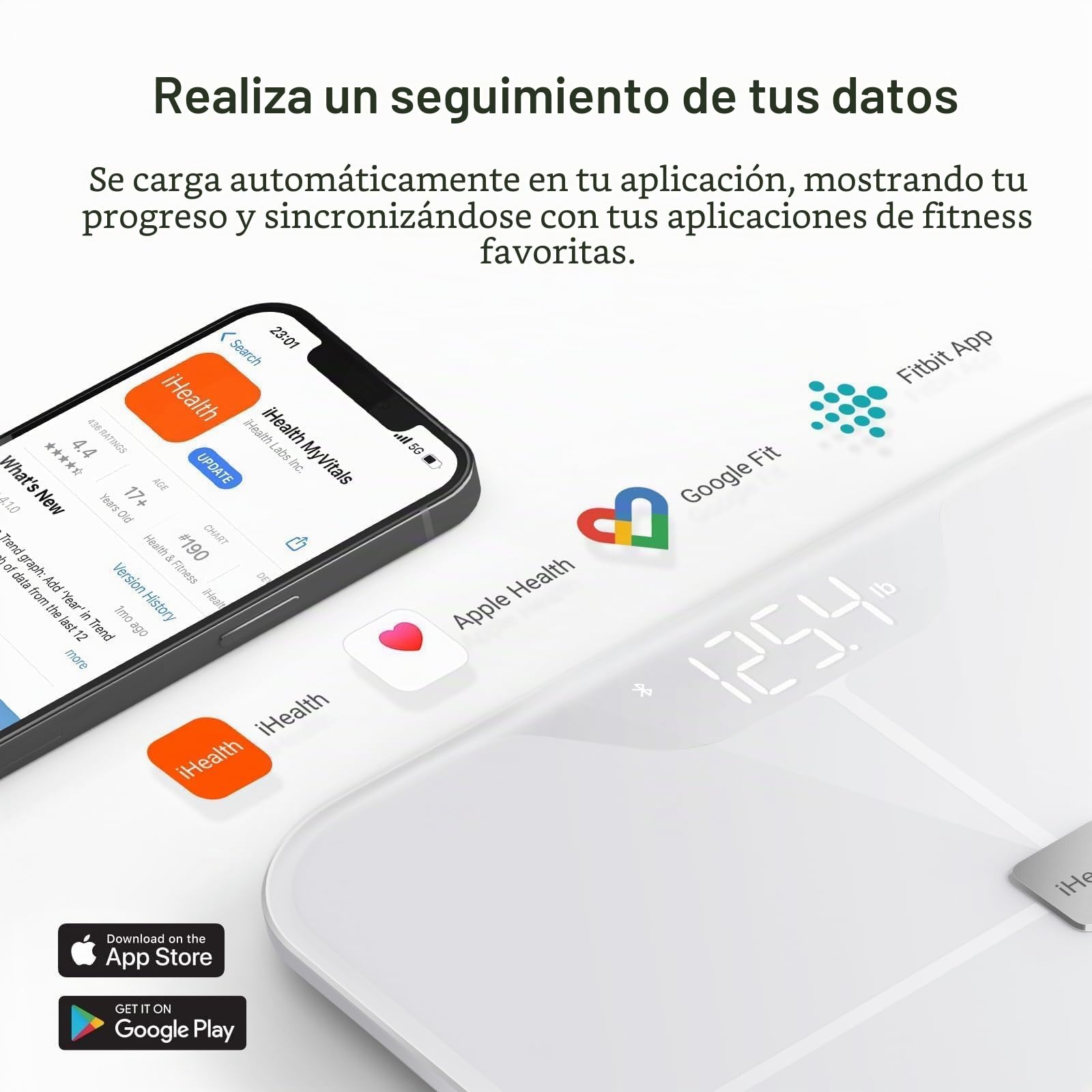 iHealth Báscula inteligente de composición corporal iHealth Fit