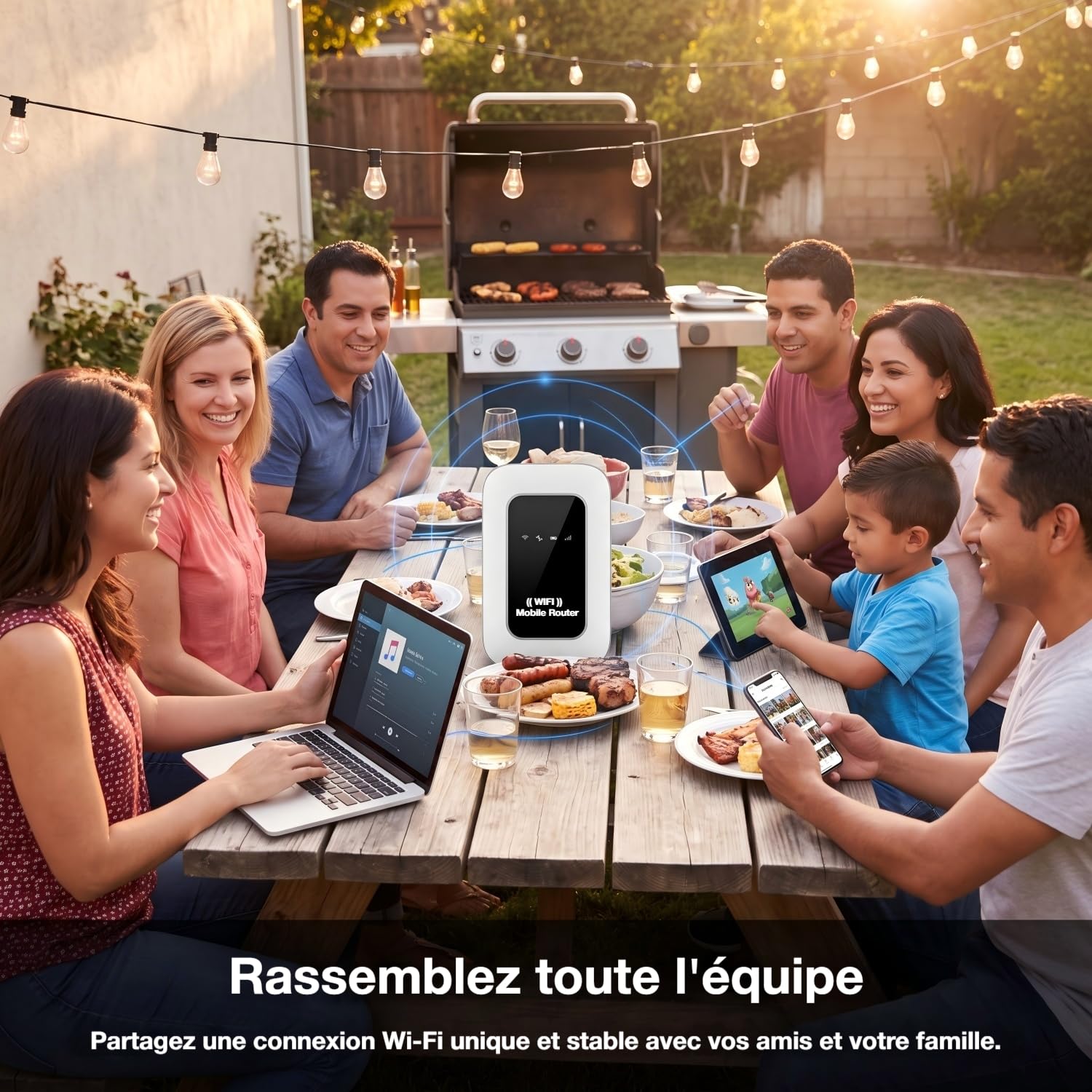 Routeur 5G WiFi Portable, Modem Carte SIM Débloqué, Haut Débit 5G/4G+ pour 28 Appareils, Hotspot Mobile Nomade – Idéal pour Voyage, Télétravail et Déplacements