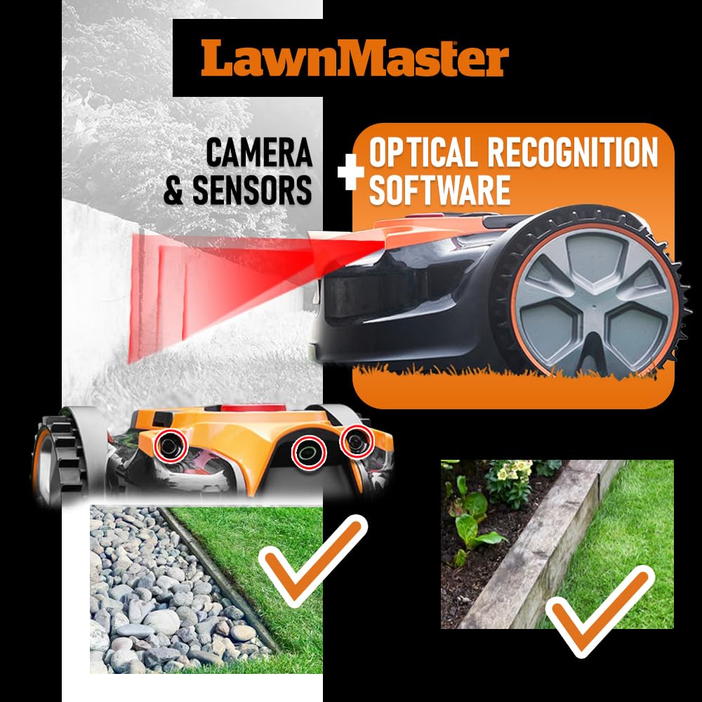 Lawnmaster Robot Tondeuse Autonome 24V sans Fil périmétrique - Le Robot Le Plus Simple du marché + Coupe Bordures 24v et — vue 3