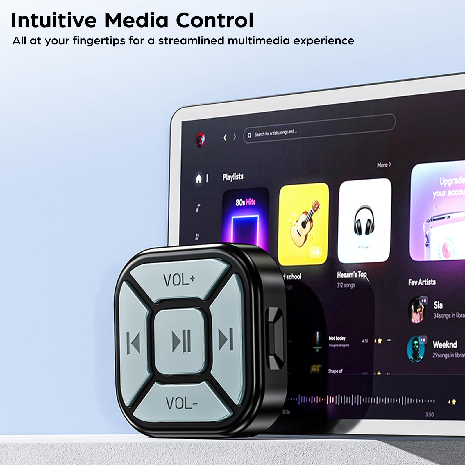Bluetooth Wireless Multimedia Remote Control Button for iPhone Android Selfie Music Controller