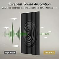 Vista 4 de TONOR Dual-Layer Thickened Acoustic Wall Panels Self Adhesive, 4 pack 47.2"x23.6"x0.72" High Density Large Sound Proof Panels for Walls, Peel and