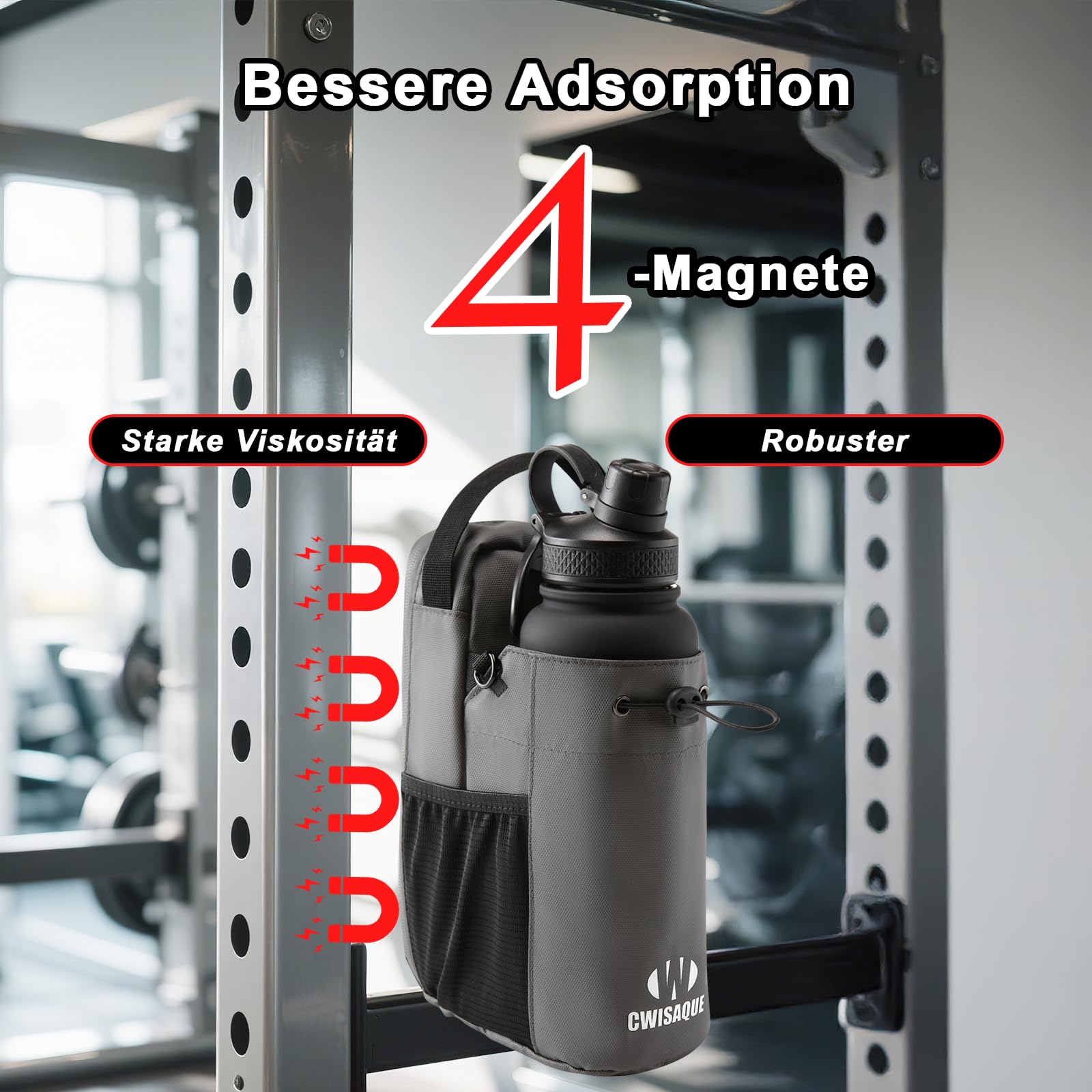 Sac Magnétique Sport avec Fixation Aimantée, Fitness, Sac de Sport pour la Salle de Sport, Les Voyages, Le Travail et Les Sports