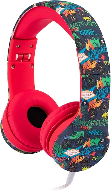 Snug Play+ Kids Headphones with Volume Limiting for Toddlers (Boys/Girls) - Monster Trucks