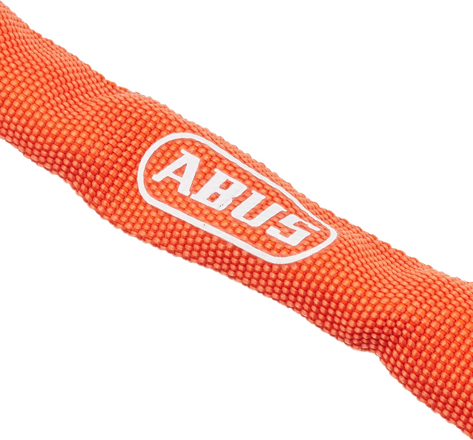 ABUS Ivera Steel-O-Flex Łańcuch Rowerowy z Zamkiem, Czarny, 110cm, 55138 & ABUS 1500/60 Web zapięcie rowerowe ze stali – poziom bezpieczeństwa 3 – 60 cm – 56920 – pomarańczowe