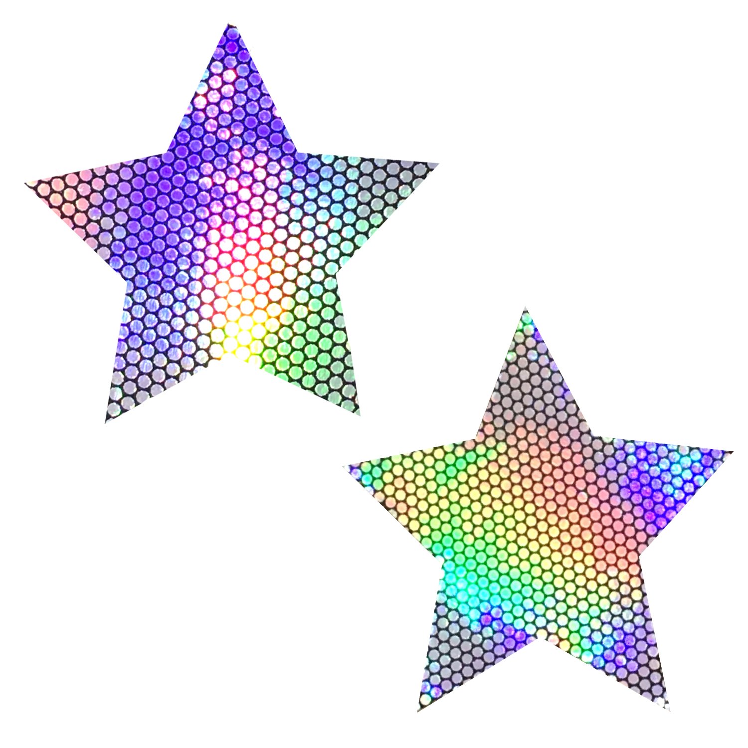 Neva Nude Iridescent Crystal Beamz Nipztix Pasties Nipple Covers for Festivals, Raves, Lingerie and More, Made in USA