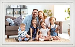 Cornice fotografica digitale da 15,6 pollici, 1920 x 1080 Full HD IPS con touchscreen, supporta scheda USB/SD/Wi-Fi, show auto e riproduzione di musica, ideale per famiglia, compleanno e decorazione