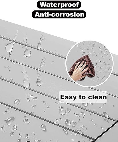 Miniatura 8 de iClimb Paquete de 4 sillas resistentes y 1 mesa cuadrada grande para cuatro adultos, camping, picnic, patio trasero, barbacoa