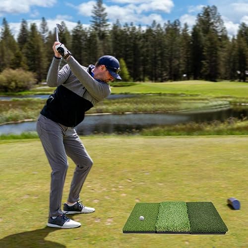 Miniatura 15 de Premium Golf Hitting Mat, 10mm Foam Padding with Rubber Backing Golf Mat, Golf Practice Mat for Indoor and Outdoor Training