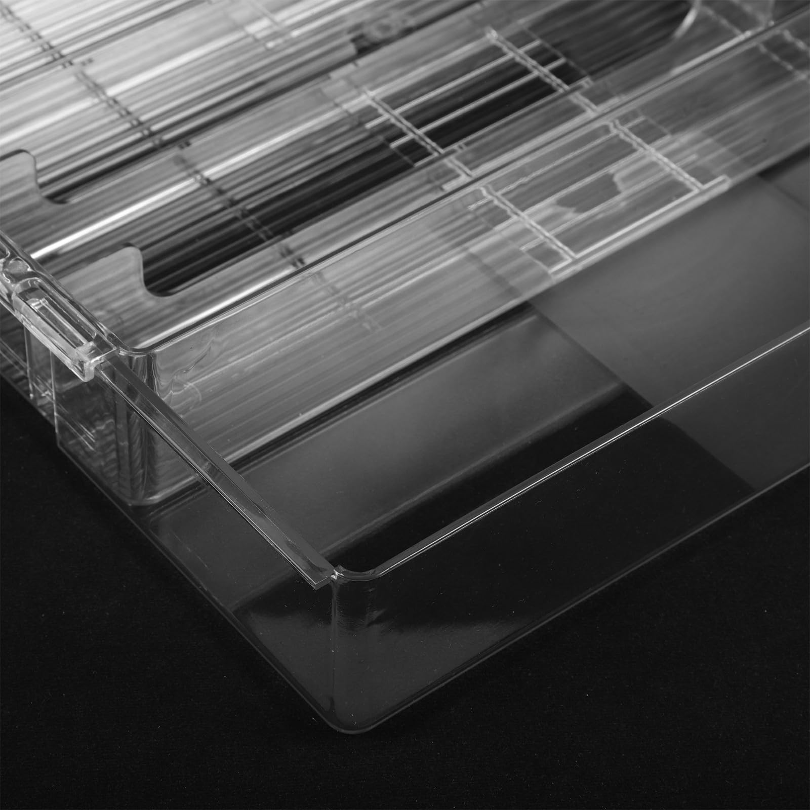 Organizador y Compacto Múltiples Compartimentos, Resistente de Cubiertos Ajustable de Acrílico para Cajón para Cocina y Oficina