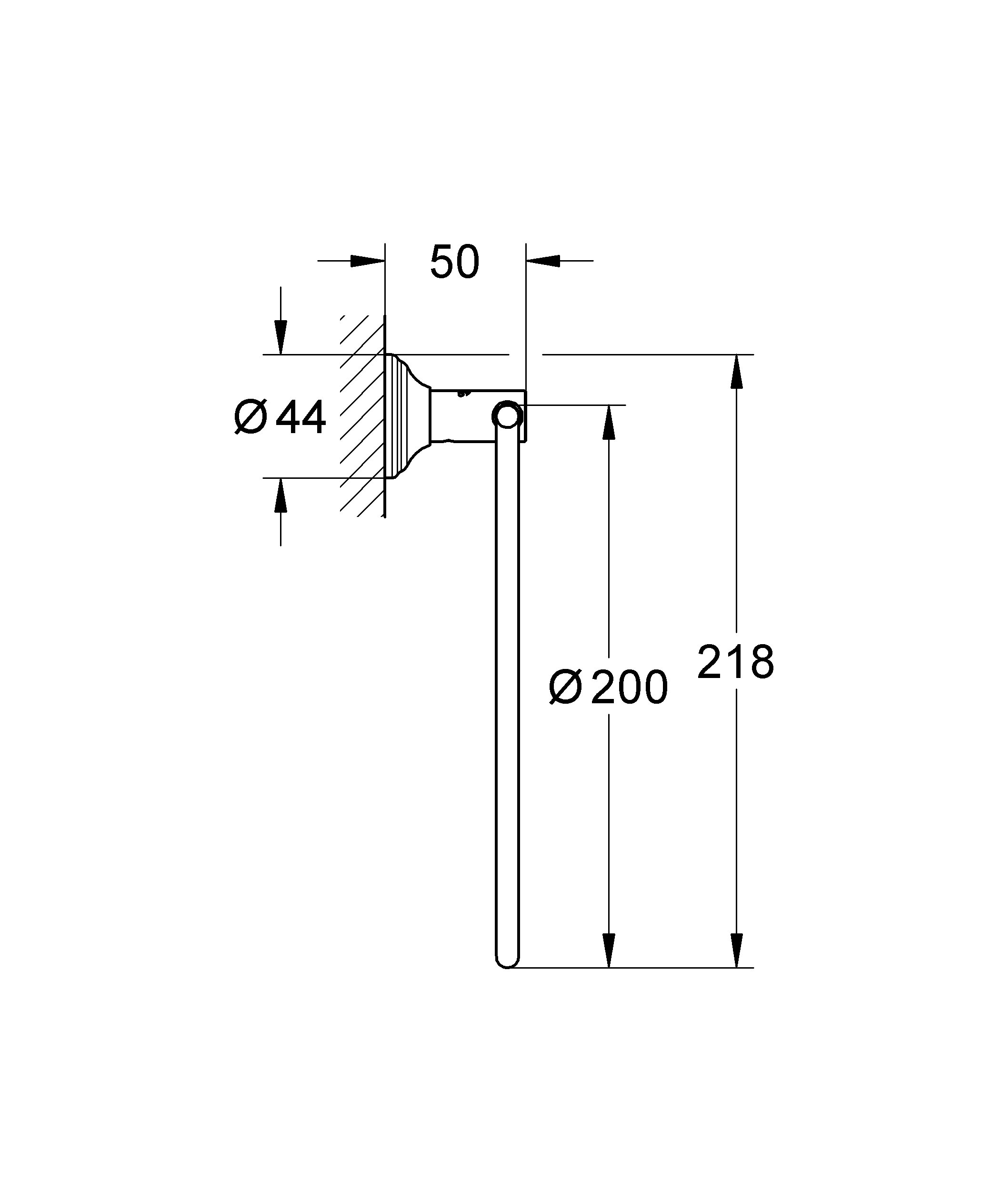 Grohe Essentials Authentic Handtuchring, 1 Stück, chrom, 40655001