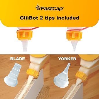 FastCap 16oz Glue Bottle, with 2-Chamber No-Drip System. Each Bottle with 2 Replaceable Tips.