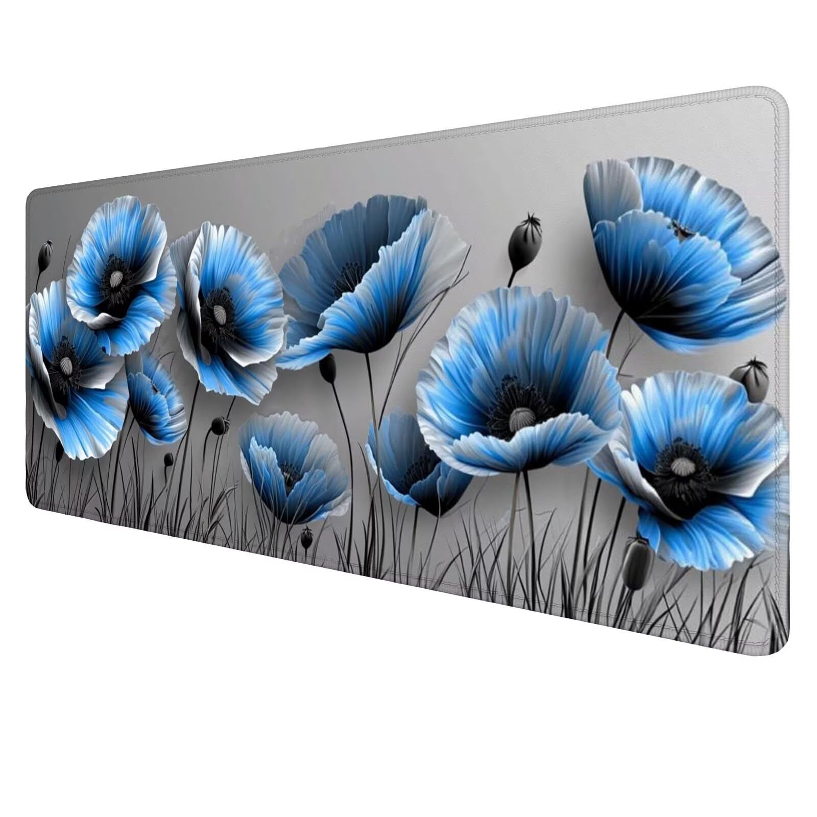 Alfombrilla Ratón Azul Alfombrilla Ratón Gaming XXL 1200x600x3mm Multifuncional Accesorios Escritorio,Antideslizante Mousepad Flor Tapete Escritorio Infantil,para Alfombrilla Pc Teclado Ratón J876
