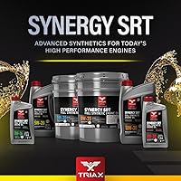 Vista 9 de TRIAX Synergy SRT 5W-20 Aceite de motor PAO-éster completamente sintético, drenaje de 12.4 mi, modificación por fricción molyboro, licencia API SP