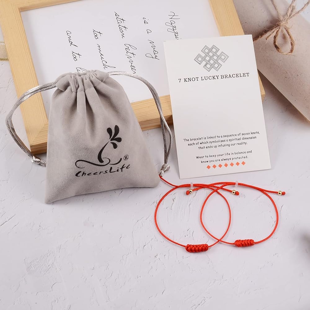 Bracelet Fil Rouge Tressé Tibétain Original | Porte Bonheur Traditionnel