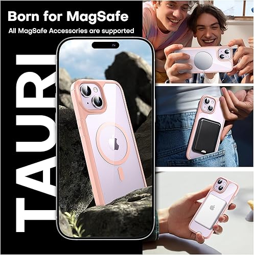 Miniatura 600 de TAURI Funda 3 en 1 para iPhone 13 Pro, [no amarilla] con 2 protectores de pantalla, funda delgada a prueba de golpes para iPhone 13 Pro, color negro