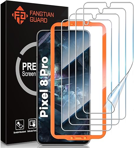FANGTIAN - Protector de pantalla para Google Pixel 8 Pro (no de vidrio), protector de pantalla para Pixel 8 Pro compatible con huellas dactilares