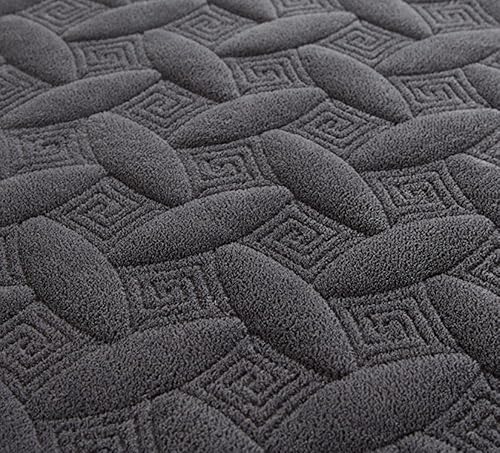 Miniatura 5 de Cómodas sábanas, protector de colchón grueso y cálido de terciopelo cristalino, color liso, para dormitorio, habitación de huéspedes, con volantes,