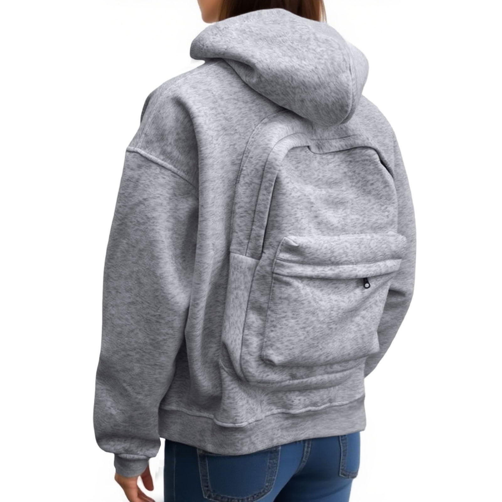 Générique Damska bluza z kapturem miękka bluza z kapturem oversize bluza z kapturem regulowany sznurek swobodny modny ciepły wypoczynek wyjście sportowe A48