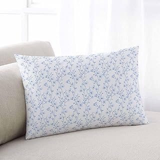 Outdoor Throw Pillow Waterproof Pillows, Farmhouse Blue Flower Seamless ...