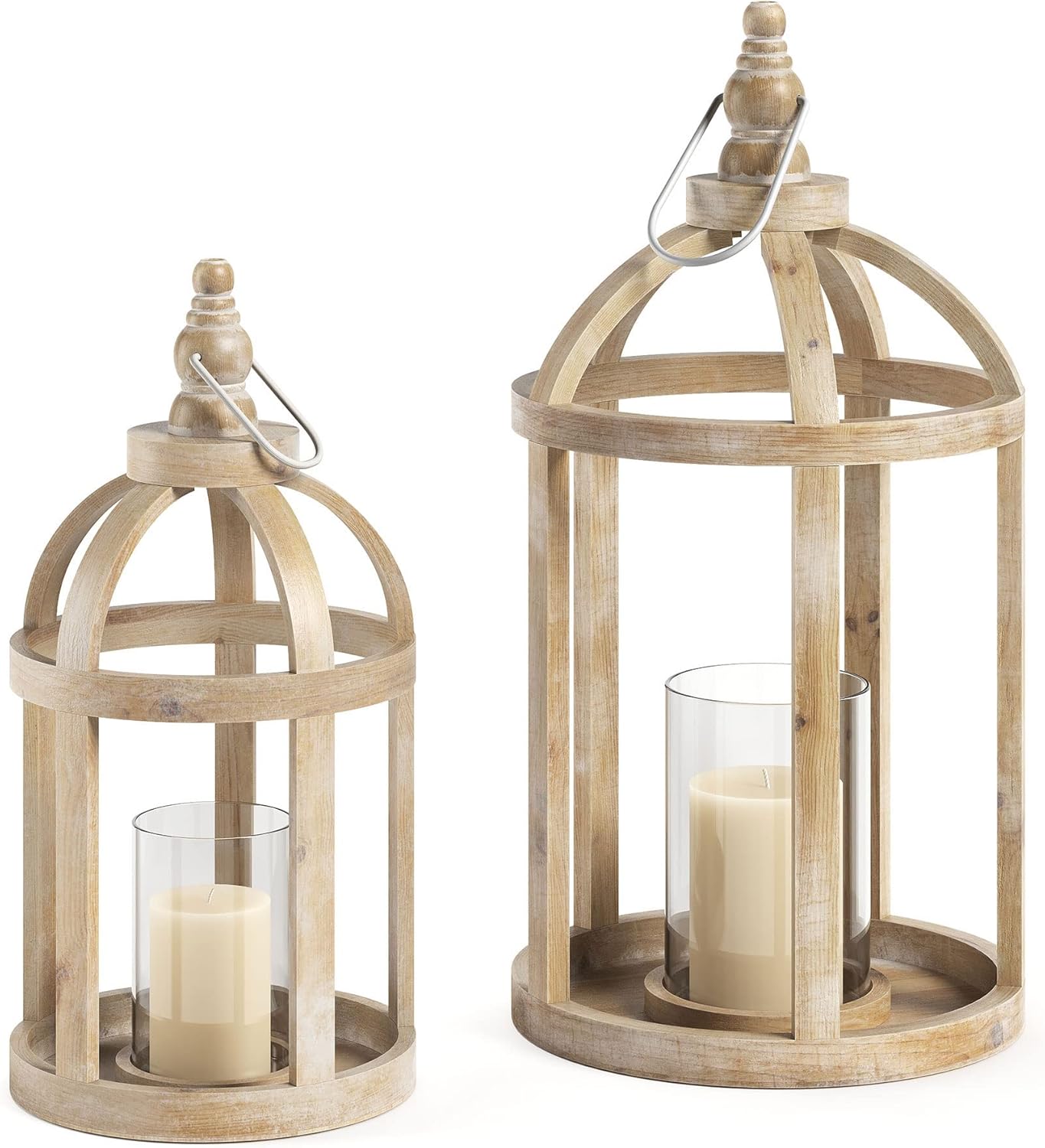 Barnyard Designs Decorative Wooden Lantern Candle Holders