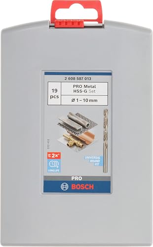Bosch 19x PRO Metal HSS-G Twist Drill Bit Set - 2