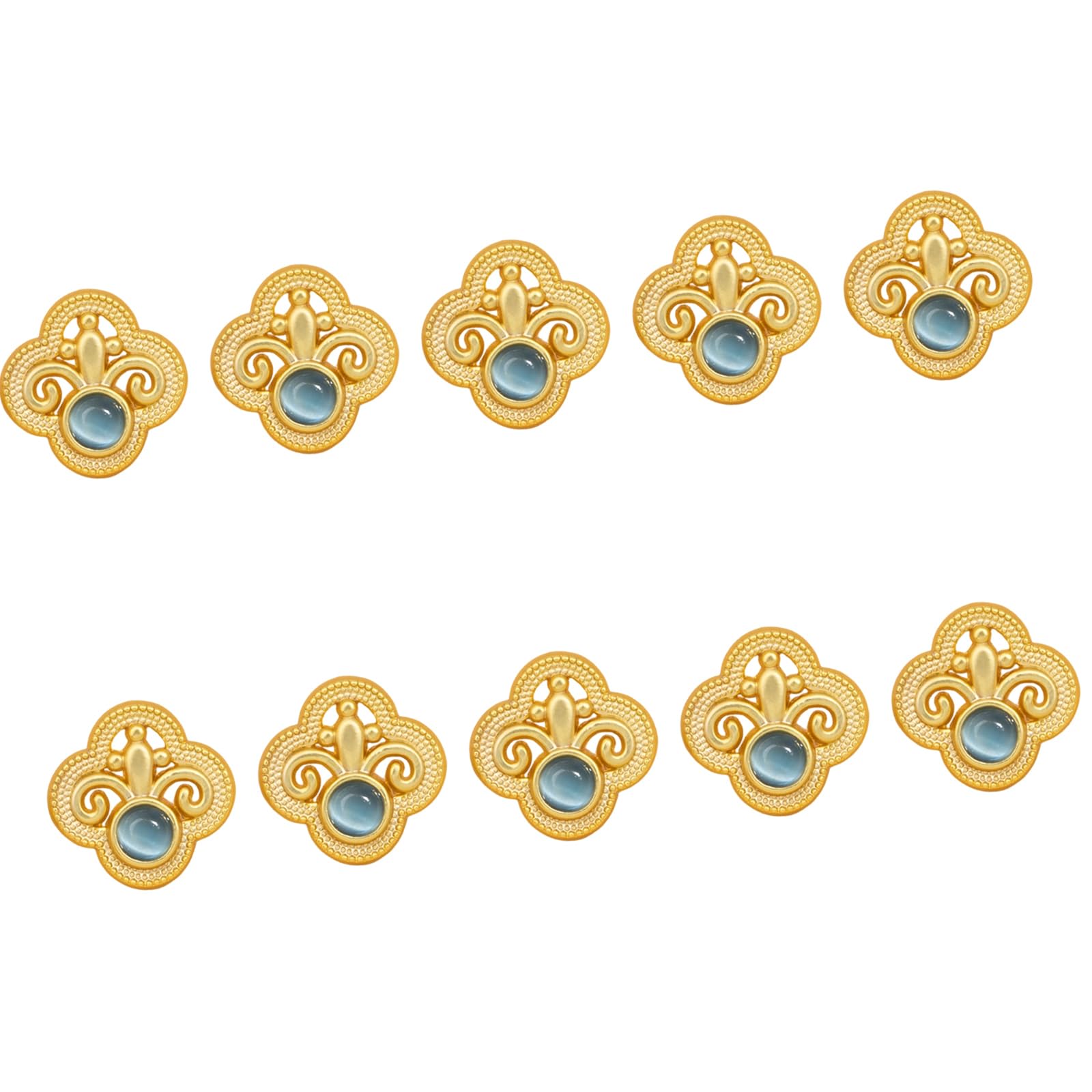 Buxuaaaa 10Pcs Retro Zn Alloy Decorative Button Engraving Pattern Buttons for Garments Traditional Sewing Supplies Traditional Festival Garment Buttons