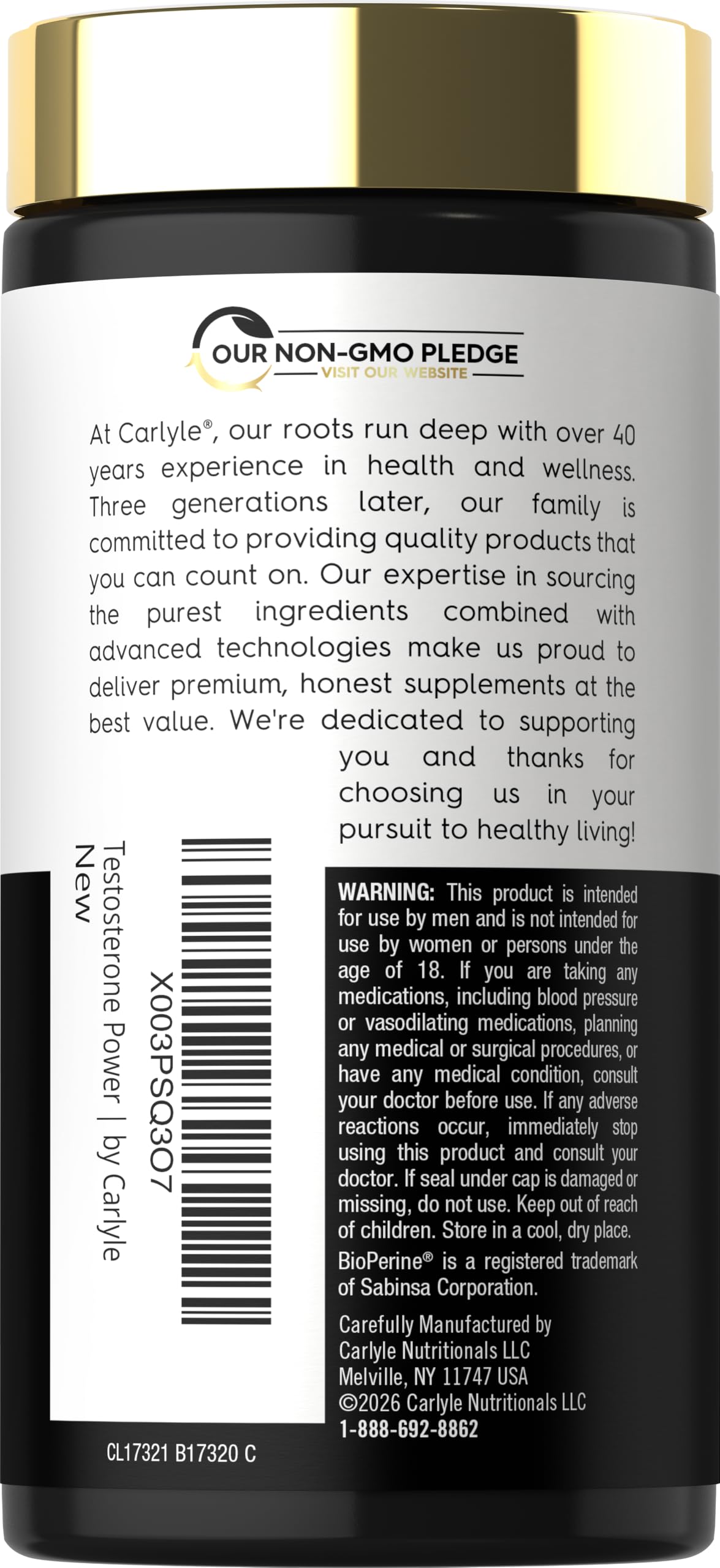 Carlyle Testosterone Supplement for Men | 60 Softgels — Amazon image 3
