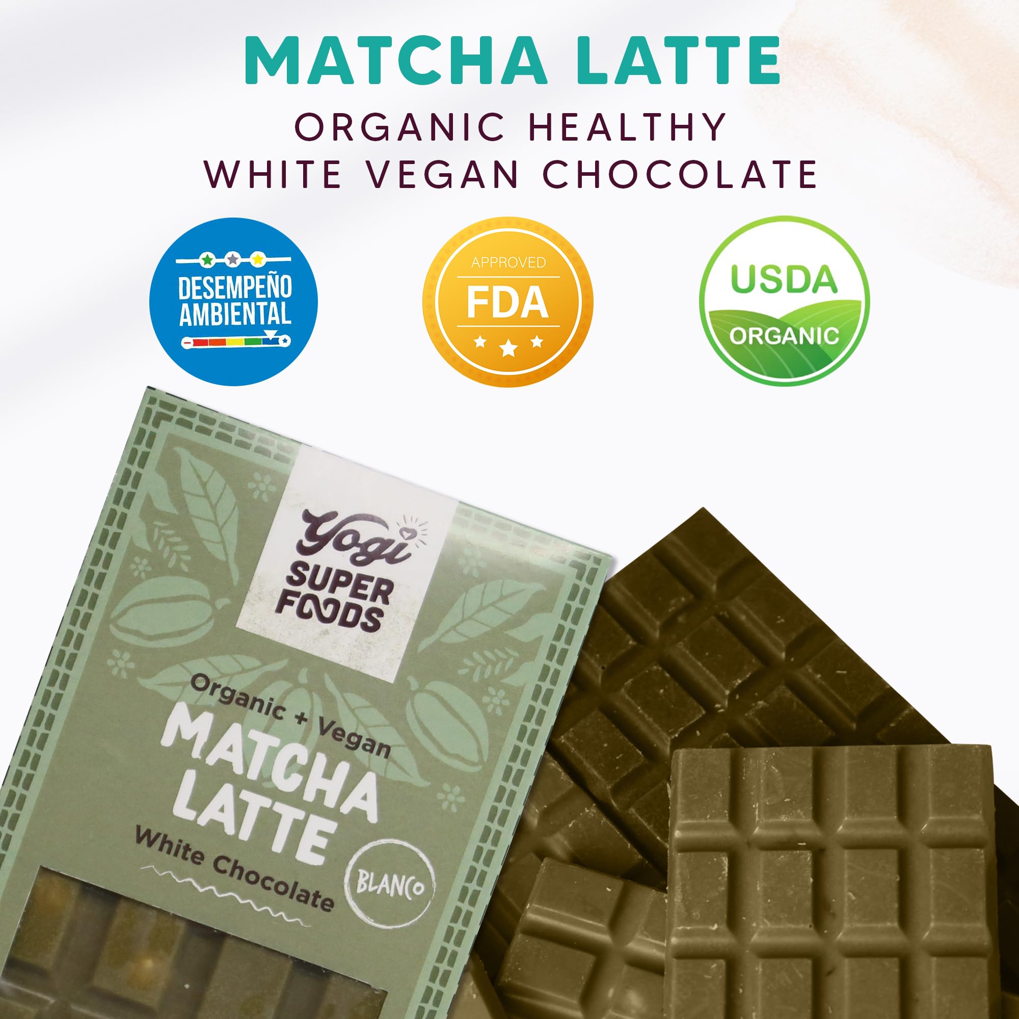 Amazon.com: Yogi Super Foods Vegan White Chocolate with Matcha