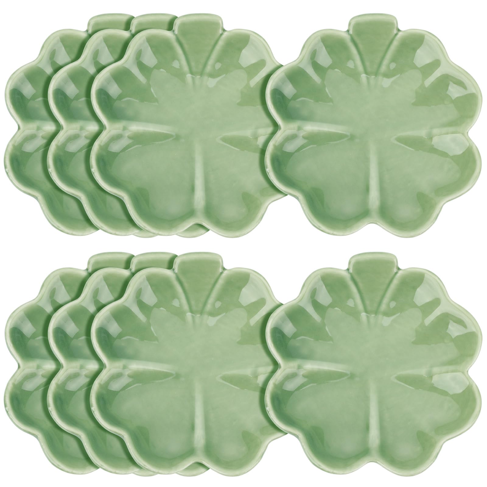 Hushee 6 Pcs St. Patrick's Day Dessert Plate 6 Inch Round Ceramic Plate - View #12