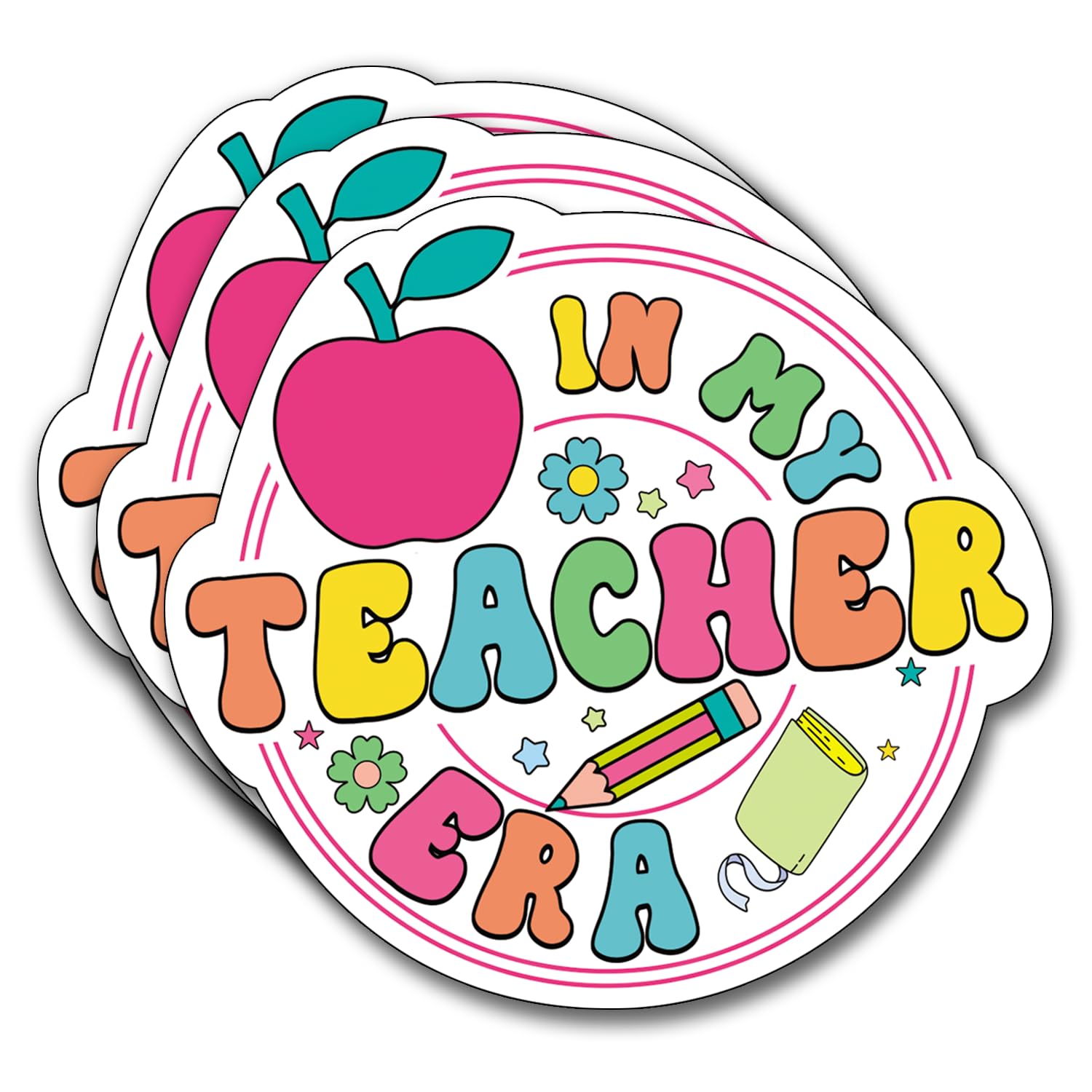 Stickers In My Teacher Era, lot de 3 : le cadeau parfait pour fêter la fin d'année