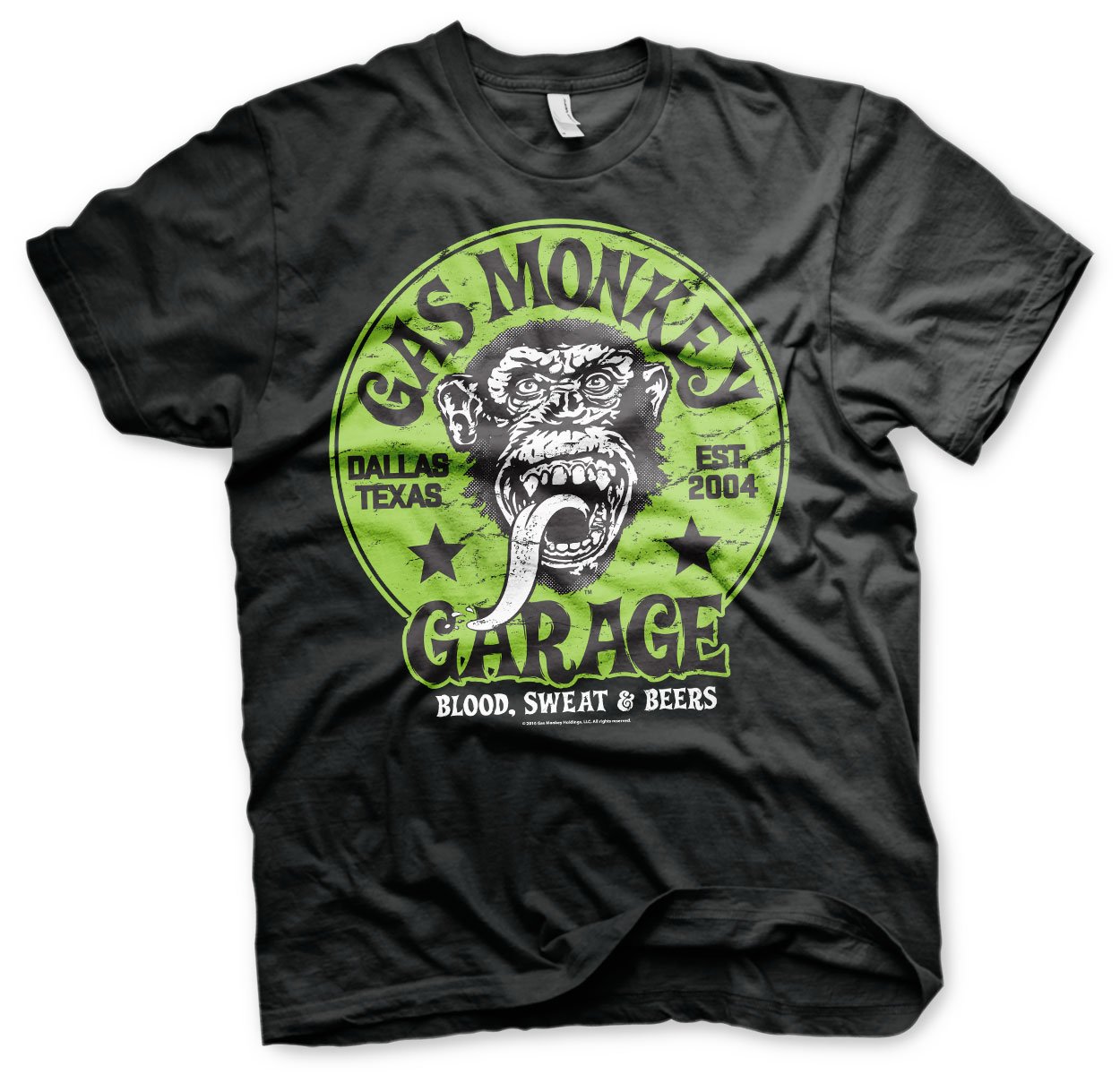 Gas Monkey Garage Green Logo T-Shirt (Large)