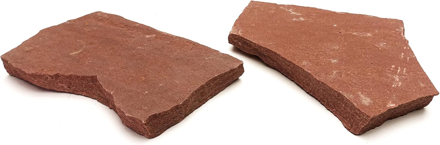 CAROLINACUSTOMCAGES Natural Habitat Basking Rocks for Reptiles, Wyoming Rose, Medium Size Pair, Carolina Custom Cages