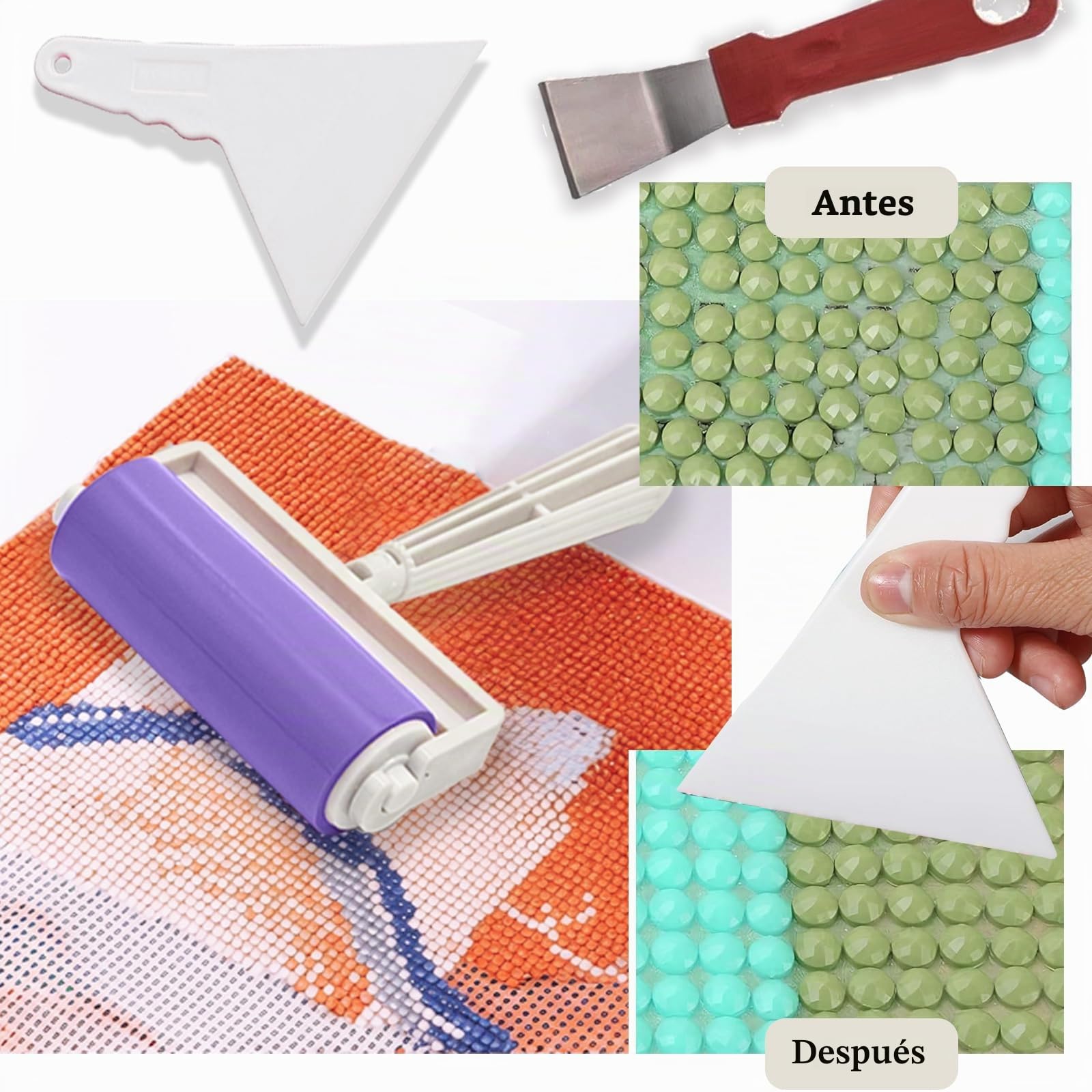247Pcs DIY Diamante de Pintura Herramientas Kit con Mesa de Luz para Calcar A3, Sellador de Arte de Diamantes, Corrección de Diamantes, Artesanal de Bricolaje