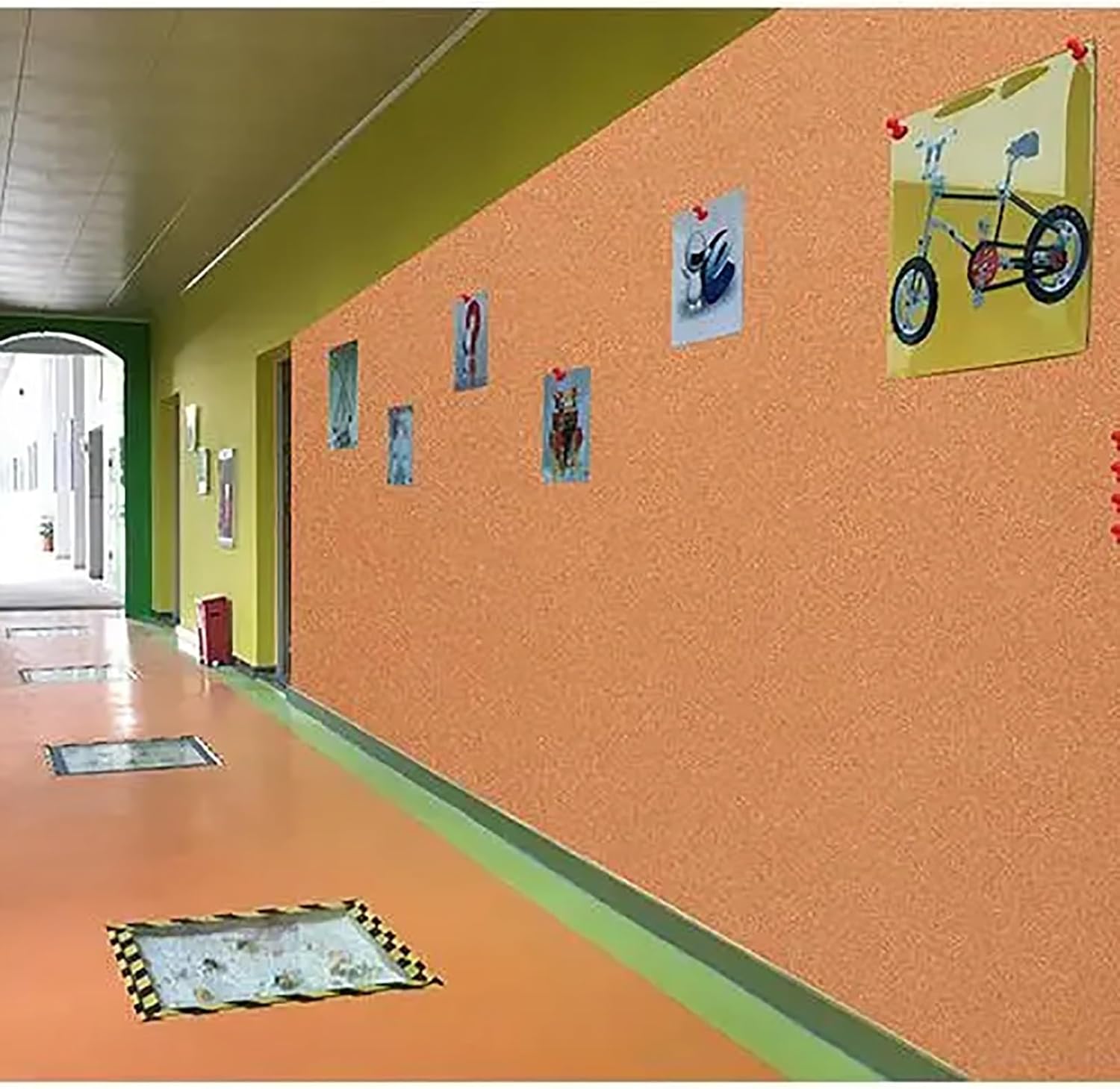Cork Roll, Cork Board for Wall, Cork Sheet, Cork Floor Tiles, Sound Insulation, 1/3" 1/4" Thick, for DIY Supplies Board Corner Wall Line, Brown(Color:Thick 8mm,Size:1mx2.5m(3.3ftx8.2ft))
