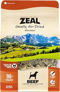 ZEAL Canada Air-Dried Beef Recipe for Dogs - High Protein, Natural Superfoods, Nutrient Rich, No Fillers, Grain Free, Complete & Balanced (Beef, 1 lb)